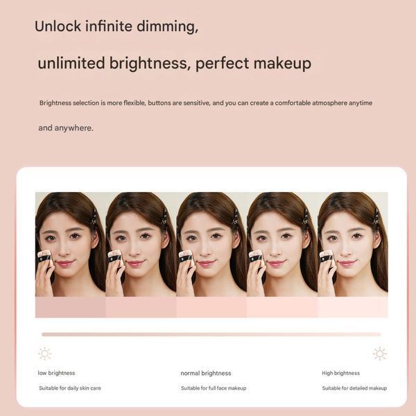 Зеркало для макияжа Xiaomi DOCO 11 " Daylight Portable Flat Mirror Pro Pink 501680152 фото