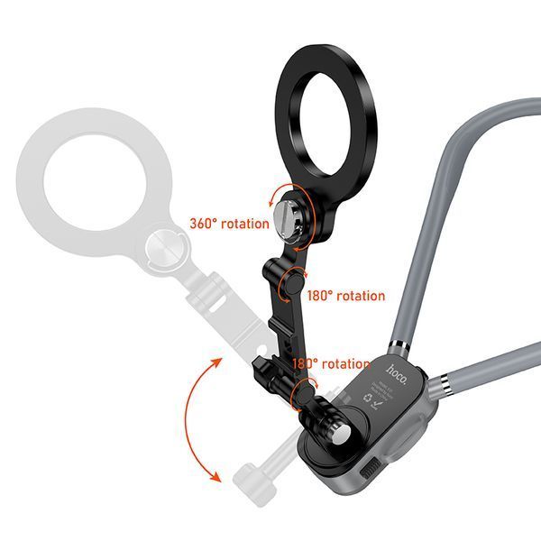 Кріплення для телефона на шию HOCO K31 Campo magnetic neck-hanging holder Black Gray 445355026 фото