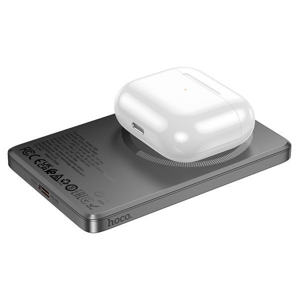 Зовнішній акумулятор HOCO Q26 Joy PD20W magnetic fast charging power bank(5000mAh) metal gray 961400157 фото