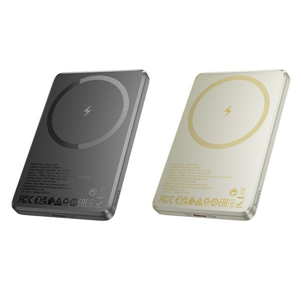 Зовнішній акумулятор HOCO Q26 Joy PD20W magnetic fast charging power bank(5000mAh) metal gray 961400157 фото