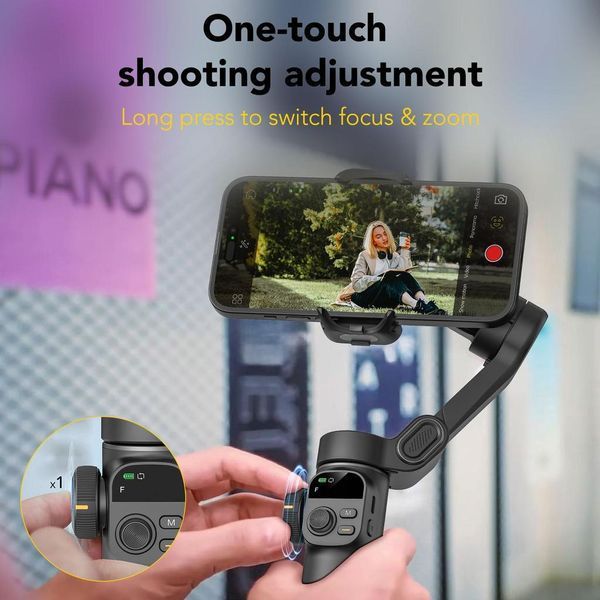 Триосьовий стабілізатор AOCHUAN Professional Gimbal Stabilizer for Smartphone Smart X2 Чорний 295599337 фото