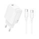 Сетевое зарядное устройство с кабелем BOROFONE BN28 Fuente single port PD30W charger set (C to C) (EU) White 932242097 фото 1