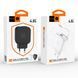 Сетевое зарядное устройство WUW-C268 12W fast charger USB A +retractable 70cm type c Cable 398431900 фото 2