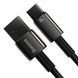 Кабель Baseus Tungsten Gold Fast Charging Data Cable USB to Type-C 100W 1m Black 108243122 фото 5