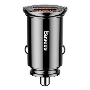 Автомобільний зарядний пристрій Baseus Circular Plastic А+А 30W Black 680537600 фото
