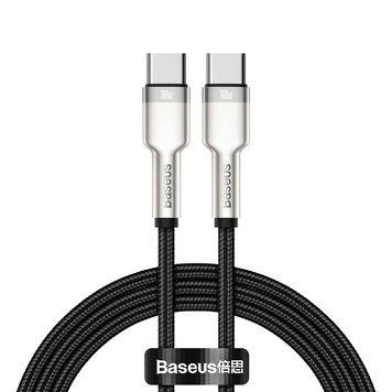 Кабель Baseus Cafule Series Metal Data Cable Type-C to Type-C 100W 2m Black 454476730 фото