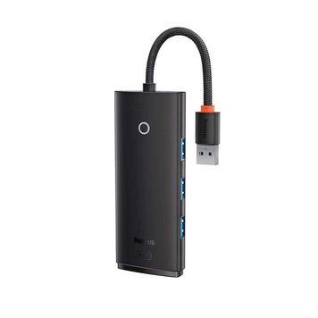 USB-хаб Baseus Lite Series 4-Port USB-A HUB Adapter (USB-A to USB 3.0*4) 25cm Black 112522305 фото