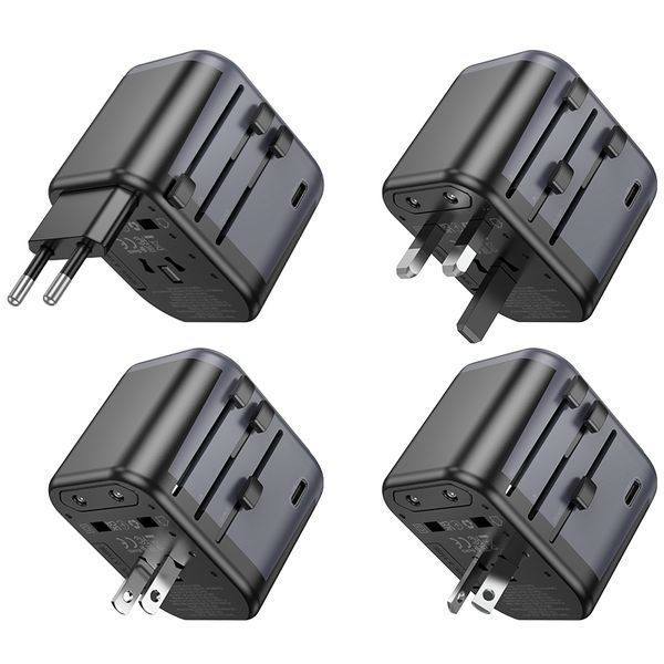 Мережевий зарядний пристрій BOROFONE BAC12 Leader 3-port(1C2A) universal conversion charger Black 240291611 фото
