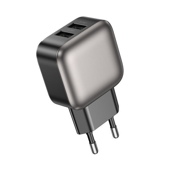 Мережевий зарядний пристрій BOROFONE BAS51A Absolute dual-port charger Black 104892301 фото