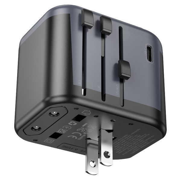 Мережевий зарядний пристрій BOROFONE BAC12 Leader 3-port(1C2A) universal conversion charger Black 240291611 фото