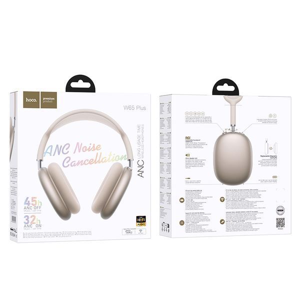 Бездротові накладні навушники HOCO W65 Plus Happy ANC BT headphones Star Color 272711277 фото