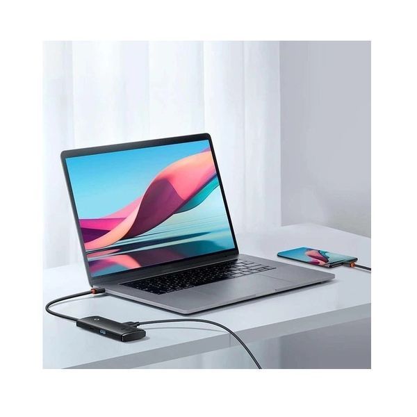 USB-хаб Baseus Lite Series 4-Port USB-A HUB Adapter (USB-A to USB 3.0*4) 25cm Black 112522305 фото