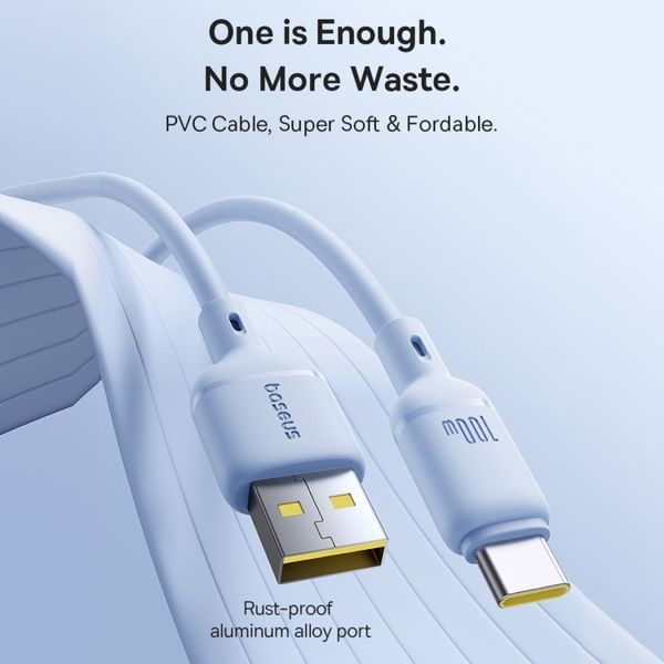 Кабель Baseus Silky Series Fast Charging Cable USB to iP 2.4A 1m Galaxy Blue 475916252 фото