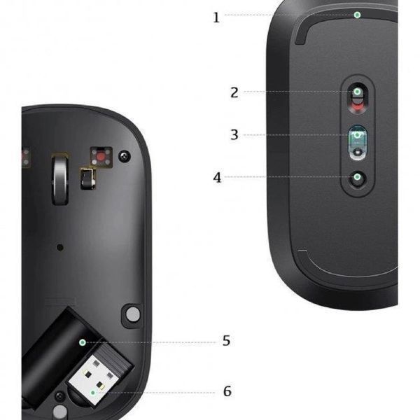 Маніпулятор миша UGREEN MU001 Portable Wireless Mouse (Black) 853492122 фото