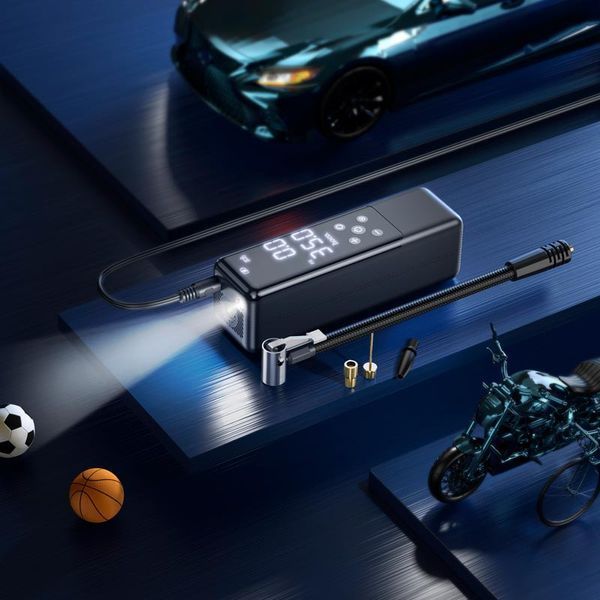Автомобільний насос HOCO ZP5 May smart air pump Black 351869666 фото