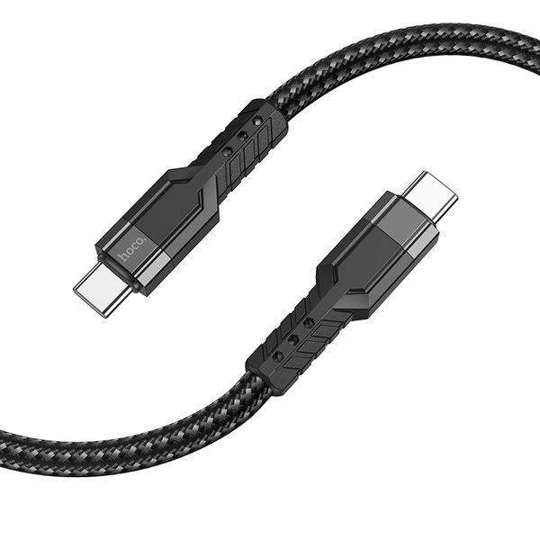 Кабель HOCO U110 Type-C to Type-C 60W charging data cable Black 175183354 фото
