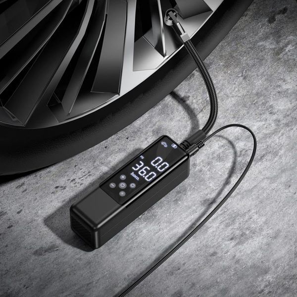 Автомобільний насос HOCO ZP5 May smart air pump Black 351869666 фото