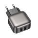 Мережевий зарядний пристрій BOROFONE BAS51A Absolute dual-port charger Black 104892301 фото 3