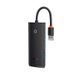 USB-хаб Baseus Lite Series 4-Port USB-A HUB Adapter (USB-A to USB 3.0*4) 25cm Black 112522305 фото 1