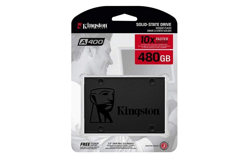 Накопичувач SSD Kingston SSDNow A400 480GB 2.5" SATAIII 3D NAND 117641106 фото