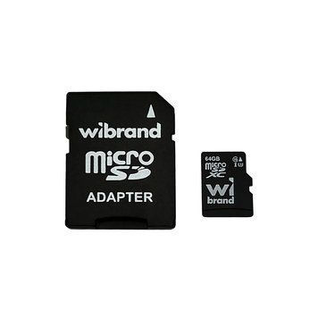 Карта памяти microSDXC (UHS-1 U3) Wibrand 64Gb class 10 (adapter SD) 593319295 фото