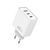 Мережевий зарядний пристрій WIWU 65W Essen GaN Fast Charger 1A+2C Wi-G005 EU White 366893547 фото