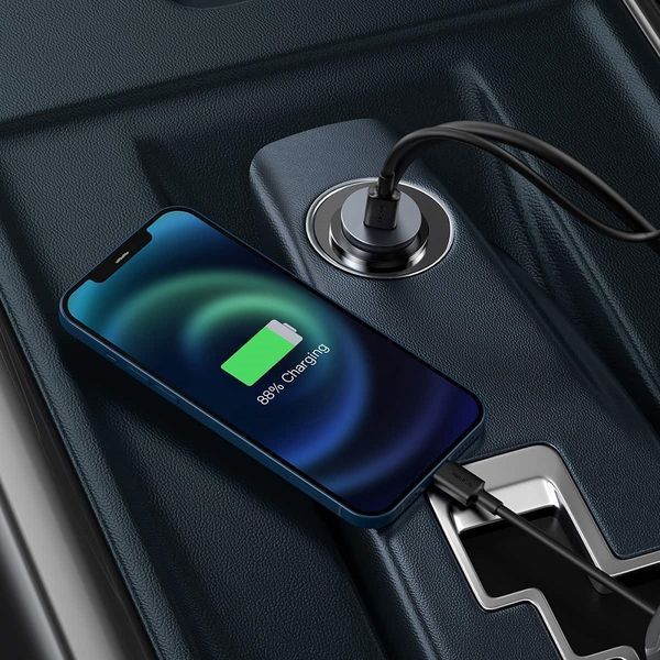 Автомобільний зарядний пристрій Baseus Share Together PPS multi-port Fast charging with extension cord 120W 2U+2C Gray 627521381 фото