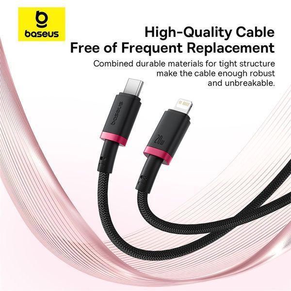 Кабель Baseus Dura Series Fast Charging Cable Type-C to iP 20W 2m Red+Black 161376058 фото
