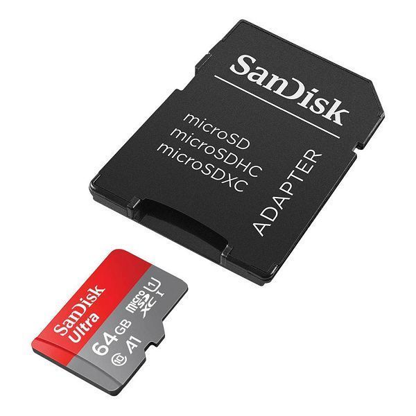 Карта памяти microSDXC (UHS-1) SanDisk Ultra 64Gb class 10 A1 (140Mb/s) (adapter SD) 694141085 фото