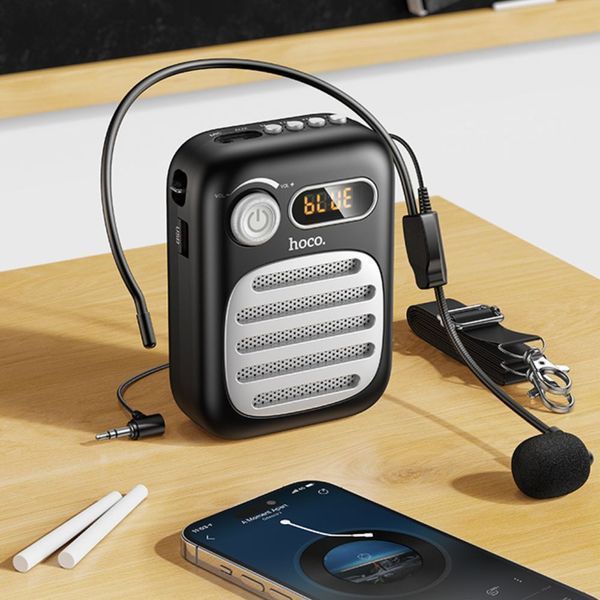 Портативна колонка з гарнітурою HOCO L23 Lemony speaker with wired microphone, 5W, Black 505190235 фото