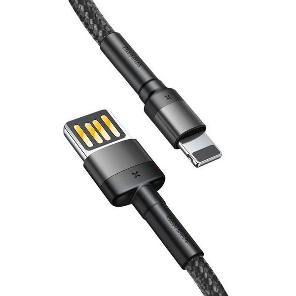 Кабель Baseus Cafule Cable（Special Edition）USB For iP 1m Grey+Black 442312692 фото