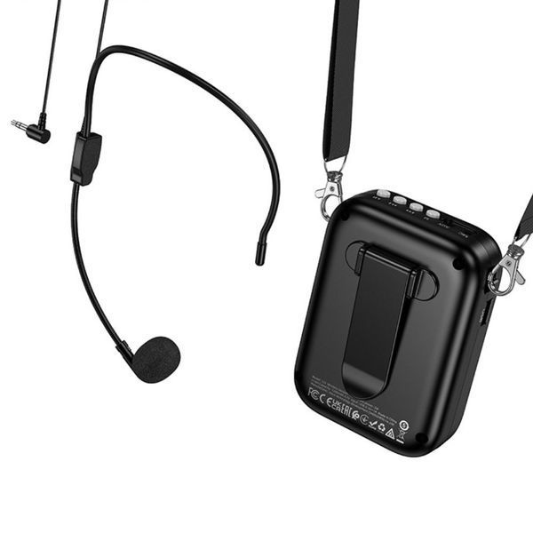 Портативна колонка з гарнітурою HOCO L23 Lemony speaker with wired microphone, 5W, Black 505190235 фото