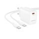 Сетевое зарядное устройство с кабелем BOROFONE BN26 Fuente single-port PD20W charger set (C to C) (EU) White 288421449 фото 5