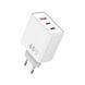 Мережевий зарядний пристрій WIWU 65W Essen GaN Fast Charger 1A+2C Wi-G005 EU White 366893547 фото 1