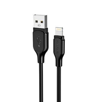 Кабель BOROFONE BX42 USB to iP 2.4A, 1m, silicone, TPE connectors, White 114323700 фото