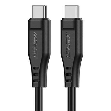 Кабель ACEFAST C3-03 Type-C to Type-C 3A, 60W, 1.2m, TPE, TPE connectors, Black 448597032 фото