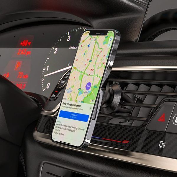 Автодержатель для телефона HOCO CA81 Ligue Air vent magnetic car holder Black 637776727 фото