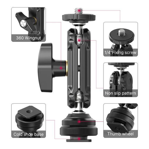 Шарнирне криплення Ulanzi R098 Double Ball Heads with Code Shoe Mount (UV-2954 R098) 932588938 фото