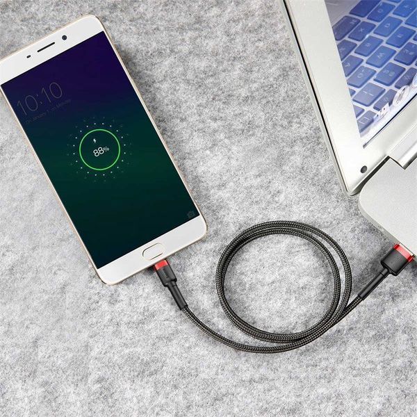 Кабель Baseus Cafule Cable USB For Micro 1.5A 2m Red+Black 268065861 фото