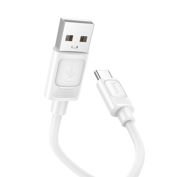 Кабель HOCO X122 Benefit silicone charging data cable Type-C White 785899791 фото