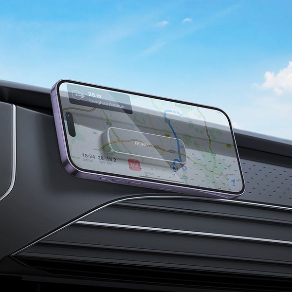 Автодержатель для телефона BOROFONE BH121 Eternal magnetic car holder Black Gray 228538748 фото