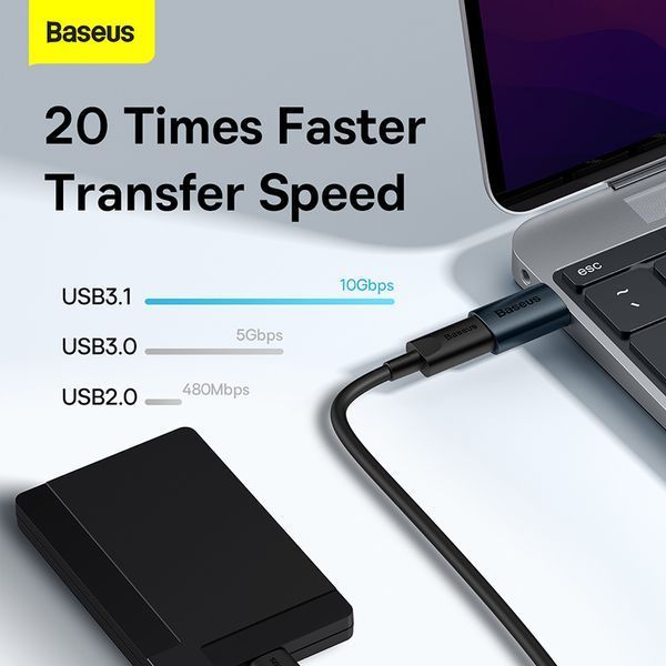 Адаптер Baseus Ingenuity Series Mini OTG Adaptor USB 3.1 to Type-C Blue 224863141 фото