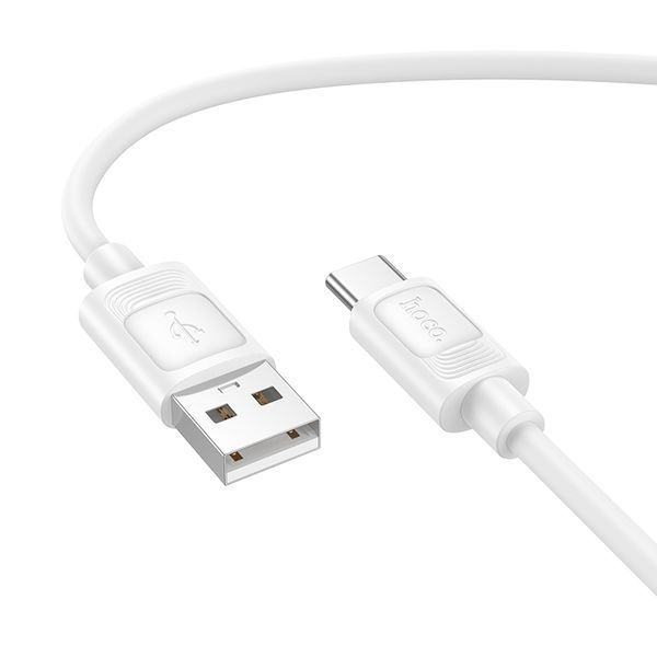Кабель HOCO X122 Benefit silicone charging data cable Type-C White 785899791 фото