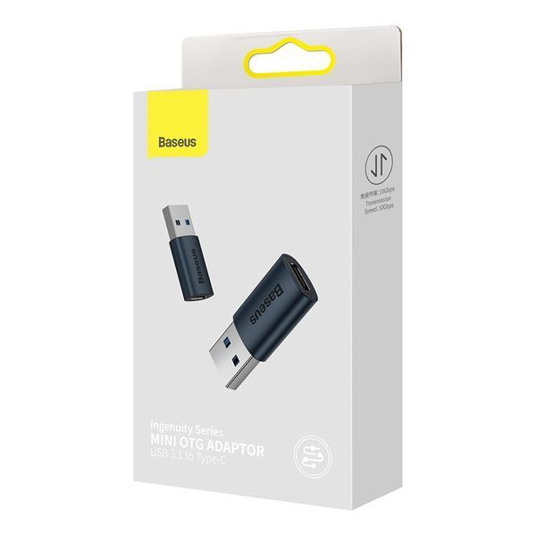 Адаптер Baseus Ingenuity Series Mini OTG Adaptor USB 3.1 to Type-C Blue 224863141 фото