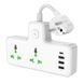 Сетевой подовжувач HOCO AC11A Voyage 2-position expansion socket(1C3A) (8.5 cm) White 433576510 фото 3