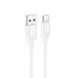 Кабель HOCO X122 Benefit silicone charging data cable Type-C White 785899791 фото 1