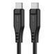 Кабель ACEFAST C3-03 Type-C to Type-C 3A, 60W, 1.2m, TPE, TPE connectors, Black 448597032 фото 1