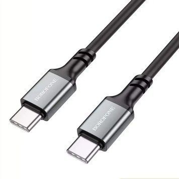 Кабель BOROFONE BX83 Type-C to Type-C Famous 60W silicone charging data cable Black 438347797 фото