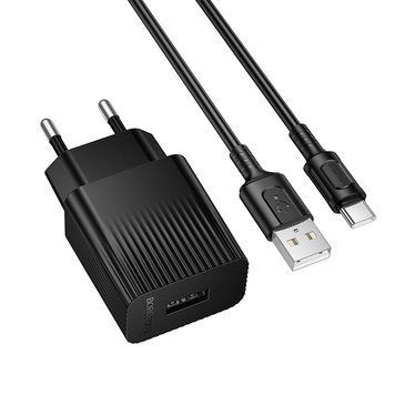 Мережевий зарядний пристрій з кабелем BOROFONE BAS71A Source single-port charger set(Type-C) White 836835590 фото