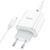 Мережевий зарядний пристрій з кабелем HOCO C105A Stage dual port PD20W+QC3.0 charger set (C to iP)(EU) White 180674968 фото